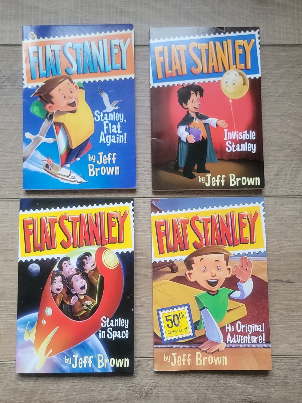 HarperCollins Flat Stanley Paperback Chapter Book Box Set Lot 4 Kids School Core